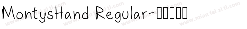 MontysHand Regular字体转换
